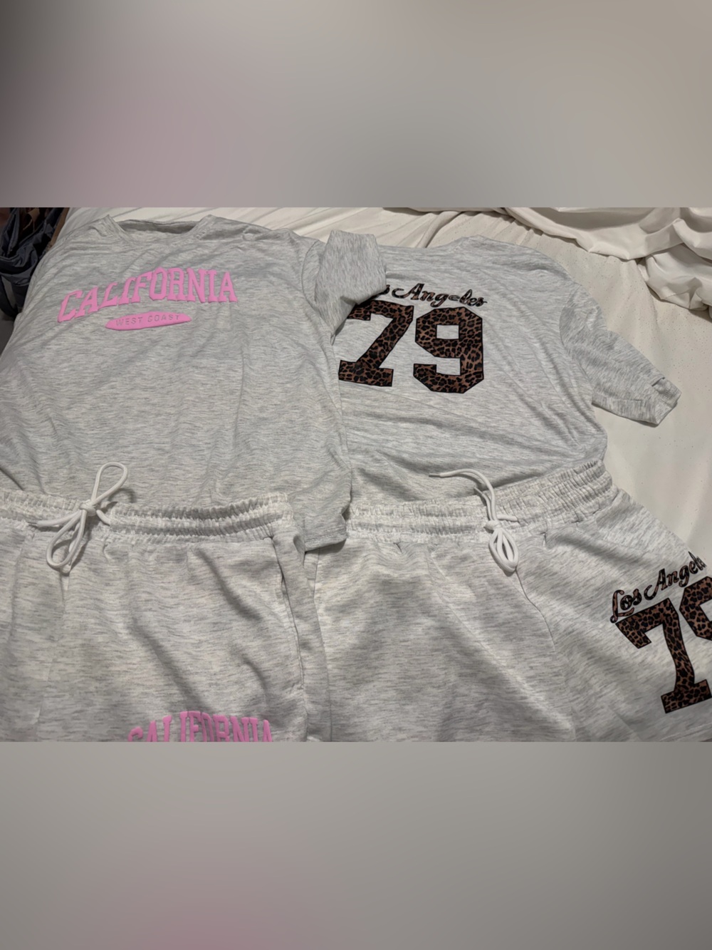 SHEIN Light Gray Lounge Sets Size Medium selling for $12